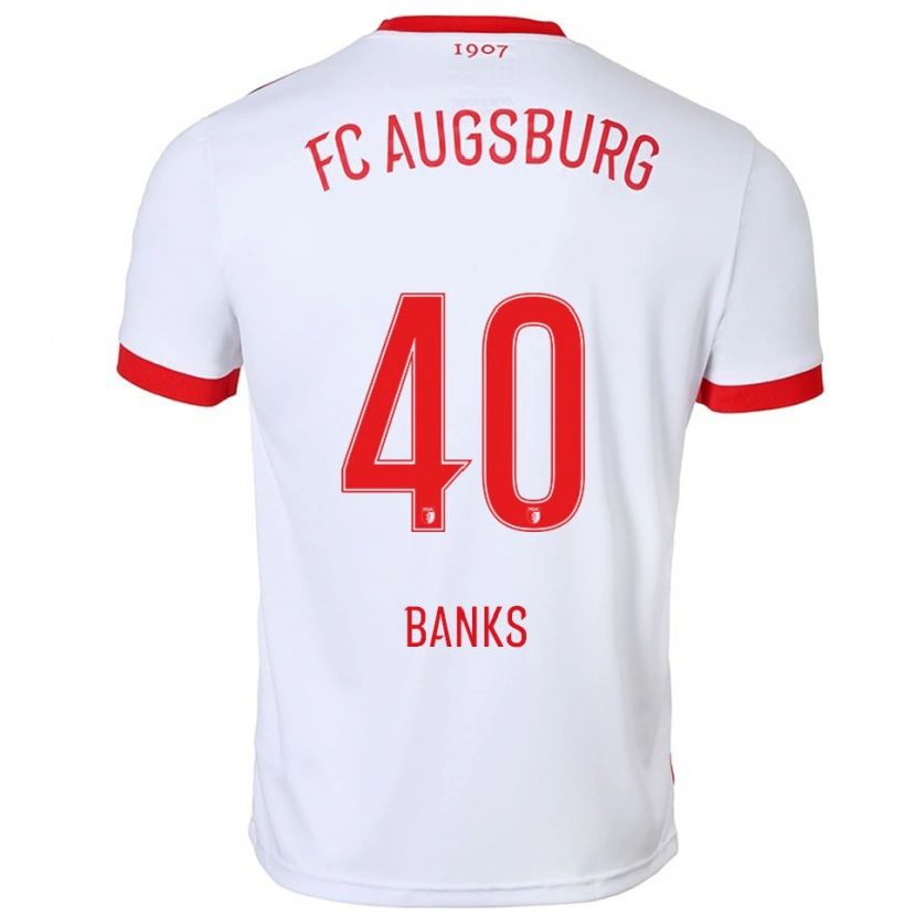 Danxen Niño Camiseta Noahkai Banks #40 Blanco Rojo 1ª Equipación 2025/26 La Camisa