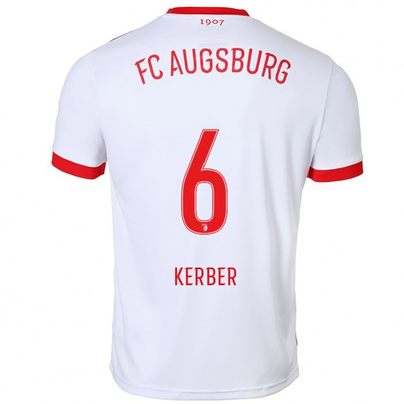 Danxen Niño Camiseta Luca Kerber #6 Blanco Rojo 1ª Equipación 2025/26 La Camisa