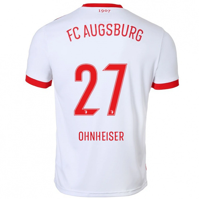 Danxen Niño Camiseta Nico Ohnheiser #27 Blanco Rojo 1ª Equipación 2025/26 La Camisa