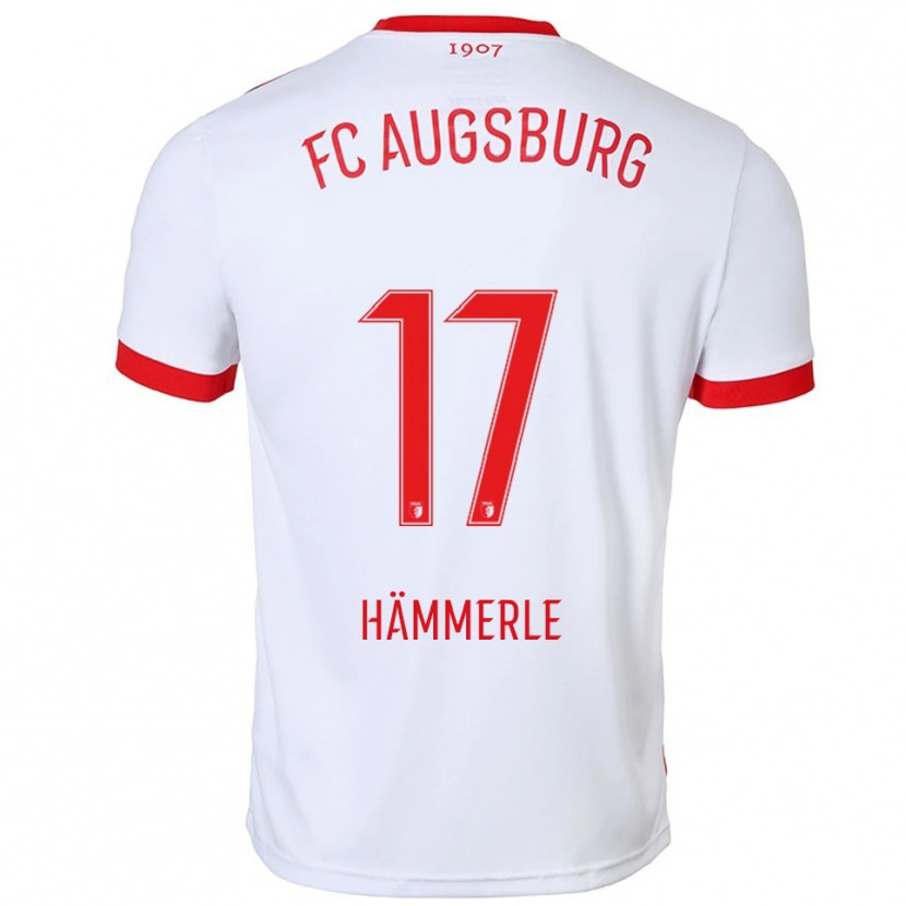 Danxen Niño Camiseta Mauro Hämmerle #17 Blanco Rojo 1ª Equipación 2025/26 La Camisa