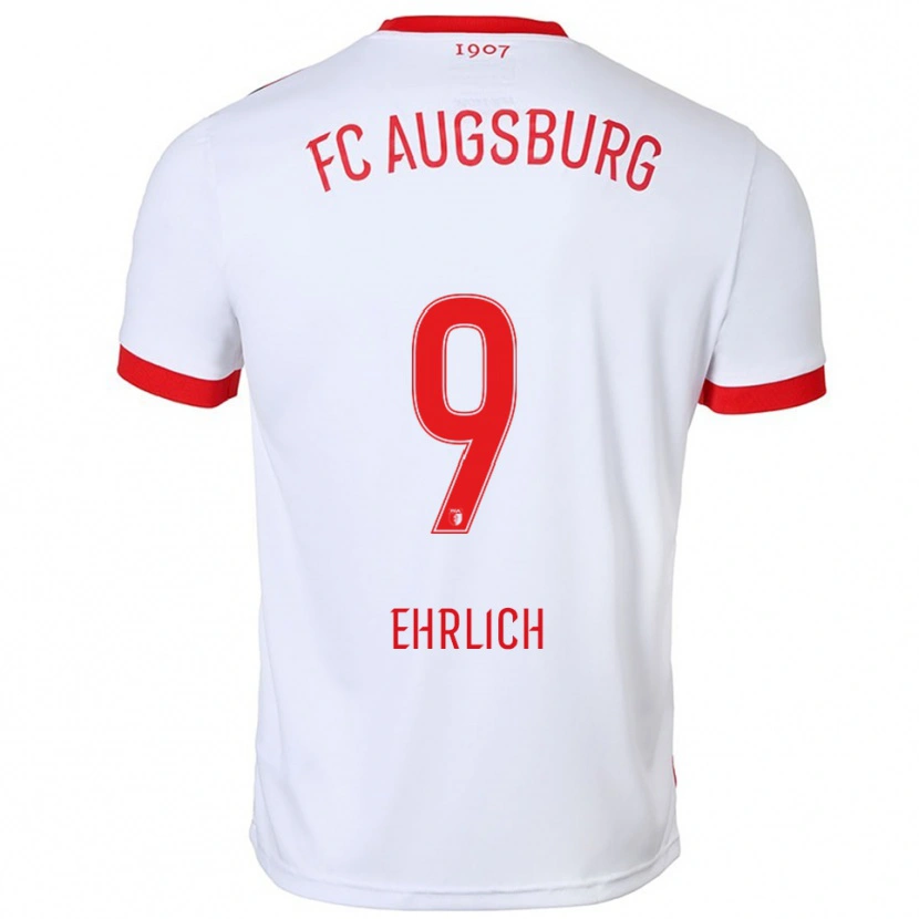 Danxen Niño Camiseta Lucas Ehrlich #9 Blanco Rojo 1ª Equipación 2025/26 La Camisa