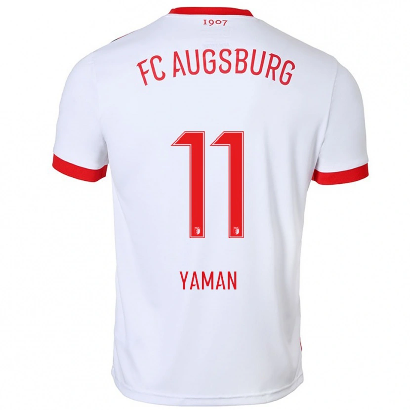 Danxen Niño Camiseta Kerim Yaman #11 Blanco Rojo 1ª Equipación 2025/26 La Camisa