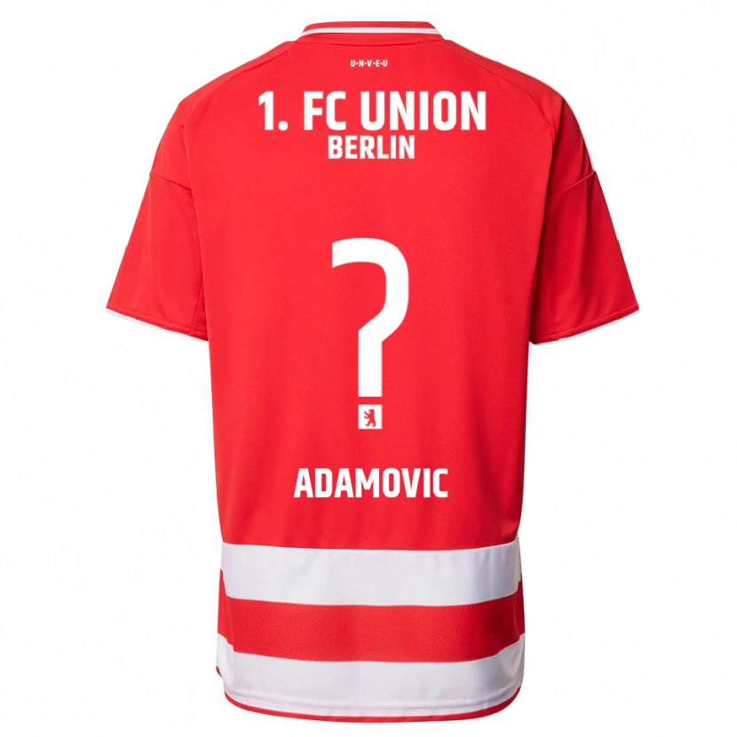 Danxen Niño Camiseta Levin Adamovic #0 Rojo Blanco 1ª Equipación 2025/26 La Camisa
