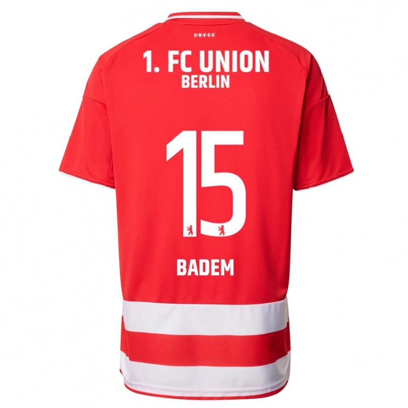 Danxen Niño Camiseta Mert Badem #15 Rojo Blanco 1ª Equipación 2025/26 La Camisa