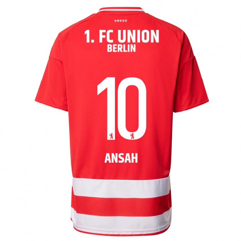 Danxen Niño Camiseta Ilyas Ansah #10 Rojo Blanco 1ª Equipación 2025/26 La Camisa