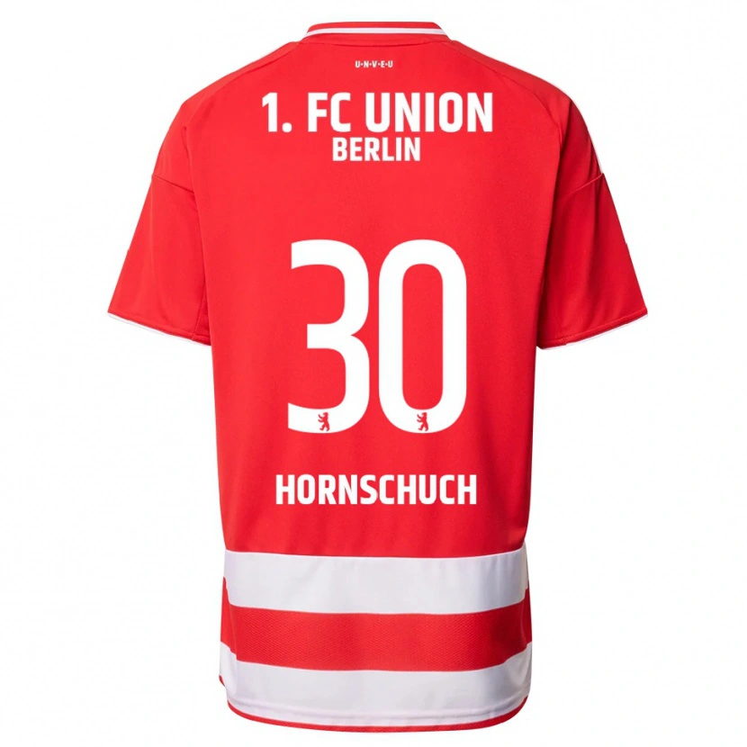 Danxen Niño Camiseta Sarah Hornschuch #30 Rojo Blanco 1ª Equipación 2025/26 La Camisa