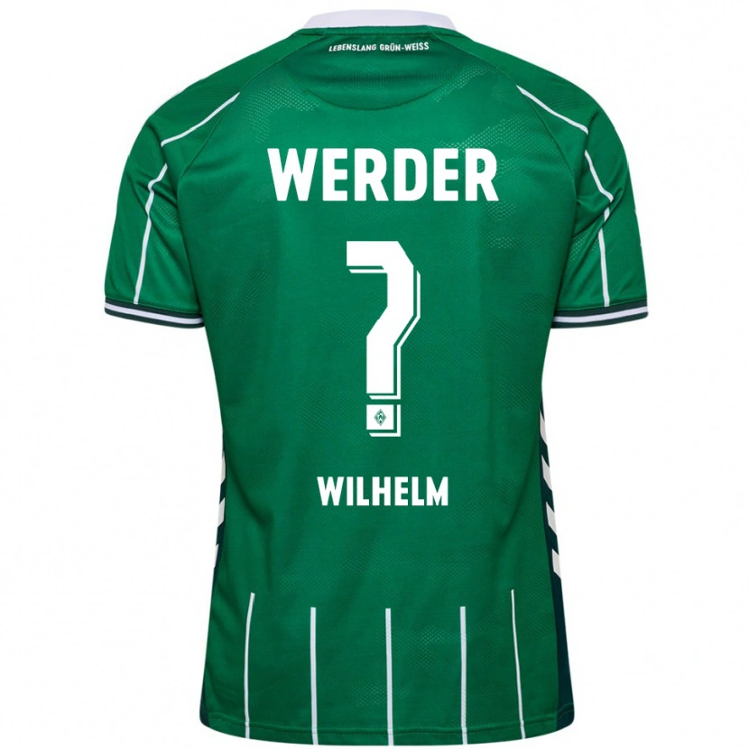 Danxen Niño Camiseta Gabriel Wilhelm #0 Verde Blanco 1ª Equipación 2025/26 La Camisa