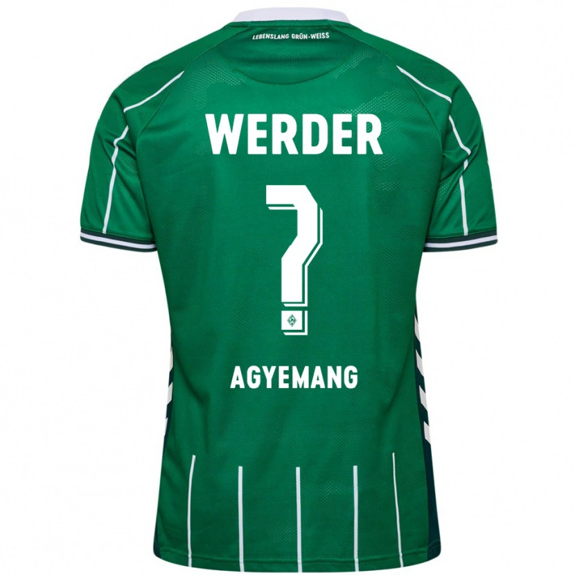 Danxen Niño Camiseta Caleb Agyemang #0 Verde Blanco 1ª Equipación 2025/26 La Camisa