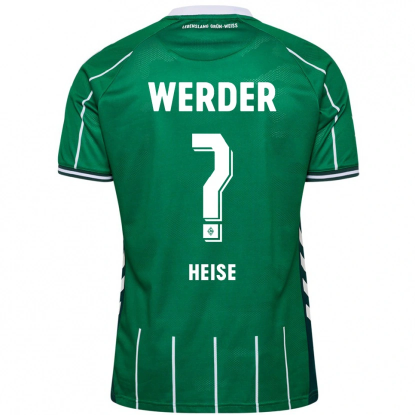 Danxen Niño Camiseta Marius Heise #0 Verde Blanco 1ª Equipación 2025/26 La Camisa