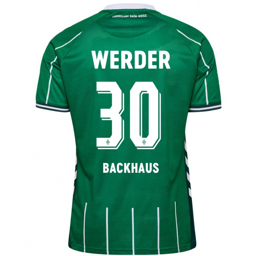 Danxen Niño Camiseta Mio Backhaus #30 Verde Blanco 1ª Equipación 2025/26 La Camisa