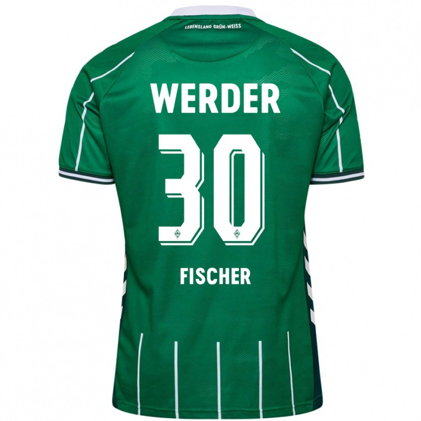 Danxen Niño Camiseta Vanessa Fischer #30 Verde Blanco 1ª Equipación 2025/26 La Camisa