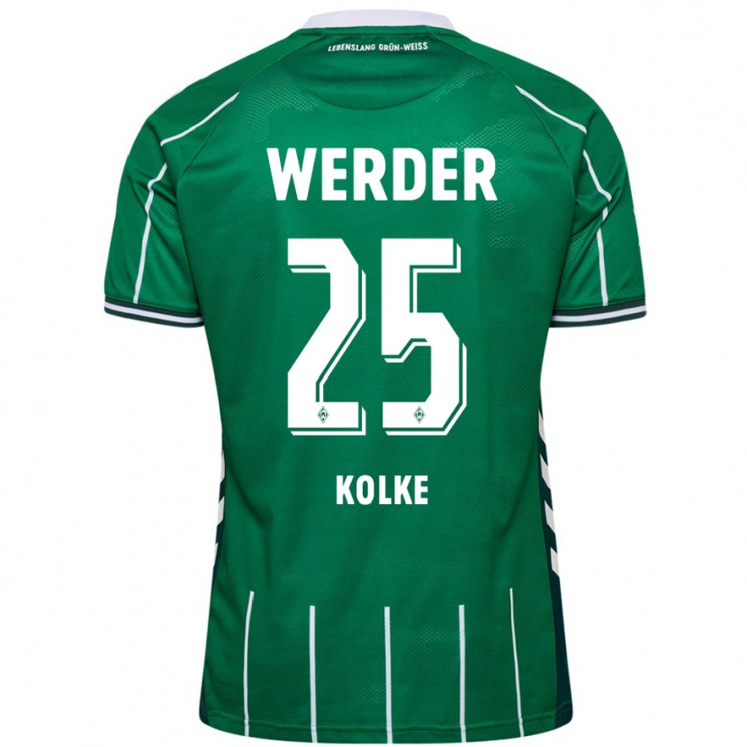 Danxen Niño Camiseta Markus Kolke #25 Verde Blanco 1ª Equipación 2025/26 La Camisa