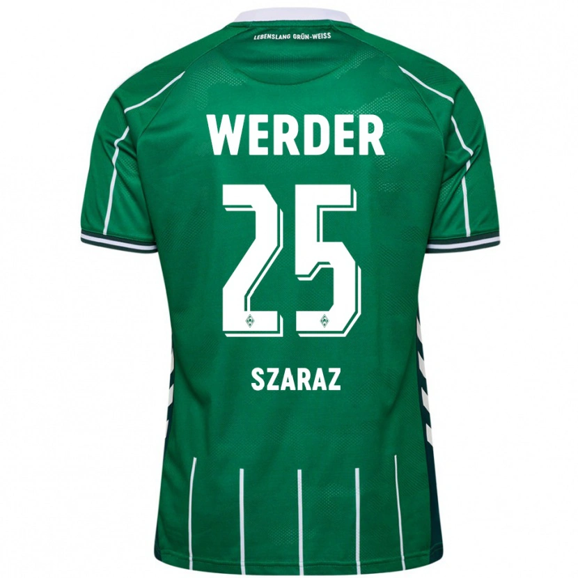 Danxen Niño Camiseta Lina Szaraz #25 Verde Blanco 1ª Equipación 2025/26 La Camisa