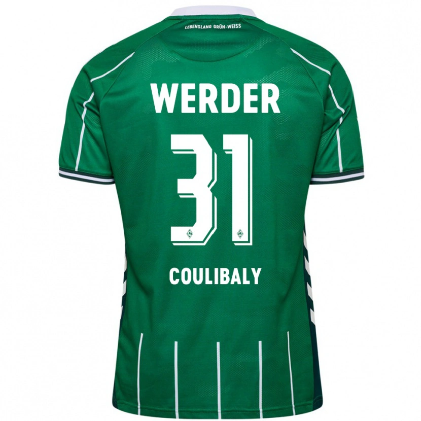 Danxen Niño Camiseta Karim Coulibaly #31 Verde Blanco 1ª Equipación 2025/26 La Camisa