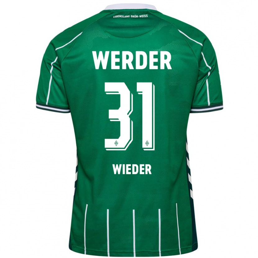 Danxen Niño Camiseta Verena Wieder #31 Verde Blanco 1ª Equipación 2025/26 La Camisa