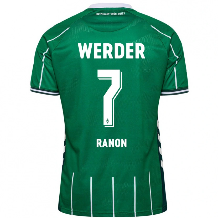 Danxen Niño Camiseta Yuval Ranon #7 Verde Blanco 1ª Equipación 2025/26 La Camisa