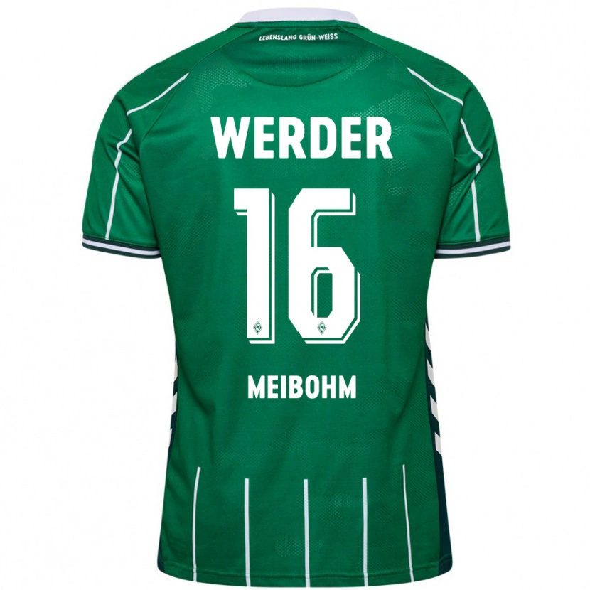 Danxen Niño Camiseta Joel Meibohm #16 Verde Blanco 1ª Equipación 2025/26 La Camisa