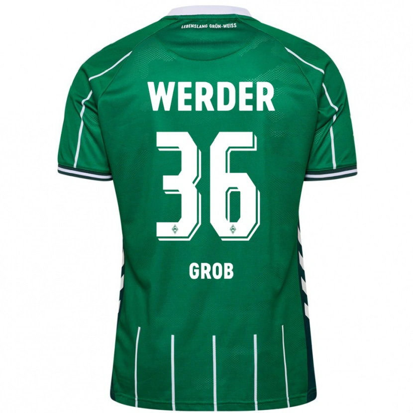 Danxen Niño Camiseta Christian Groß #36 Verde Blanco 1ª Equipación 2025/26 La Camisa