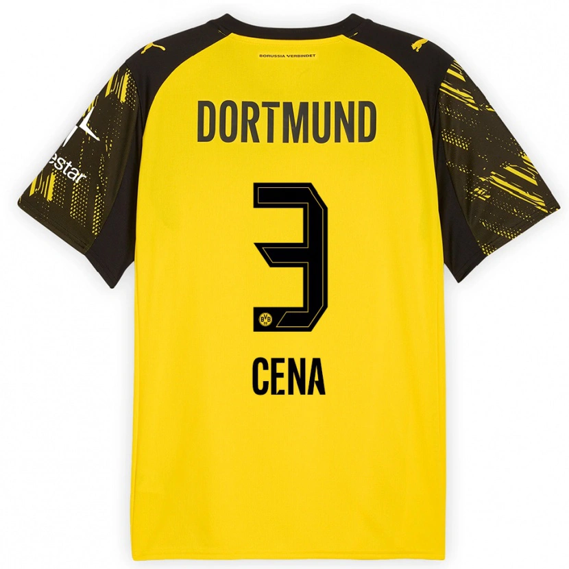 Danxen Niño Camiseta Valon Cena #3 Amarillo Negro 1ª Equipación 2025/26 La Camisa