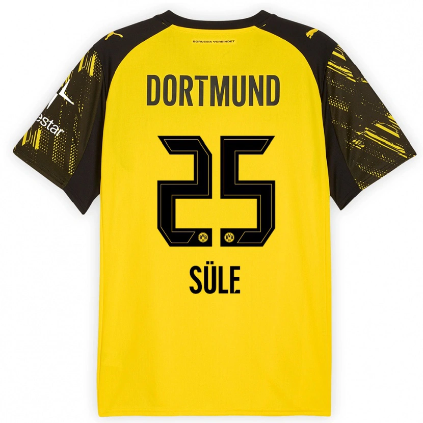 Danxen Niño Camiseta Niklas Süle #25 Amarillo Negro 1ª Equipación 2025/26 La Camisa