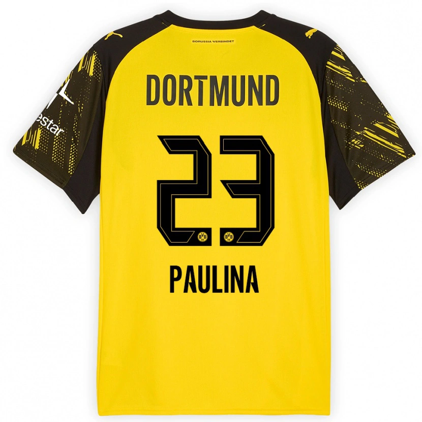 Danxen Niño Camiseta Jordi Paulina #23 Amarillo Negro 1ª Equipación 2025/26 La Camisa
