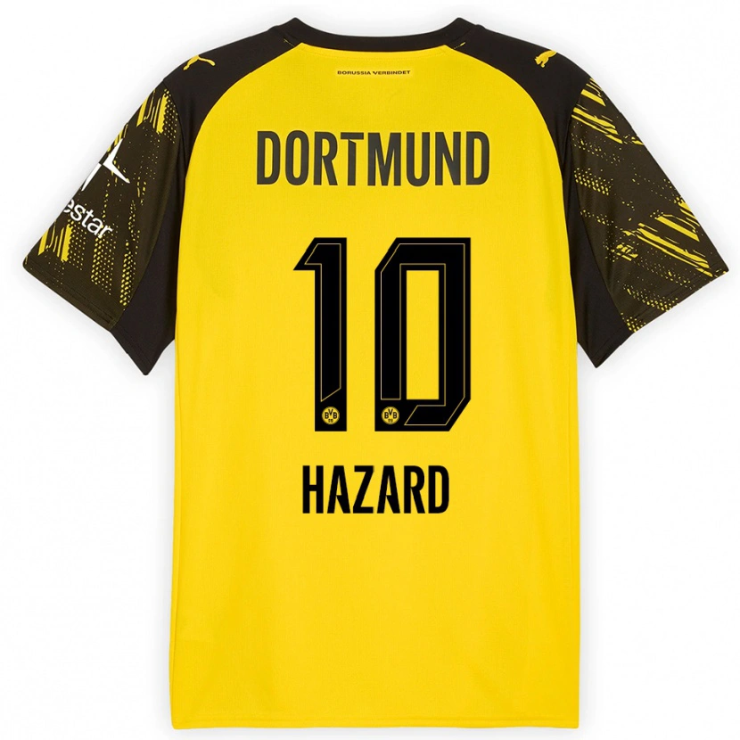 Danxen Niño Camiseta Thorgan Hazard #10 Amarillo Negro 1ª Equipación 2025/26 La Camisa