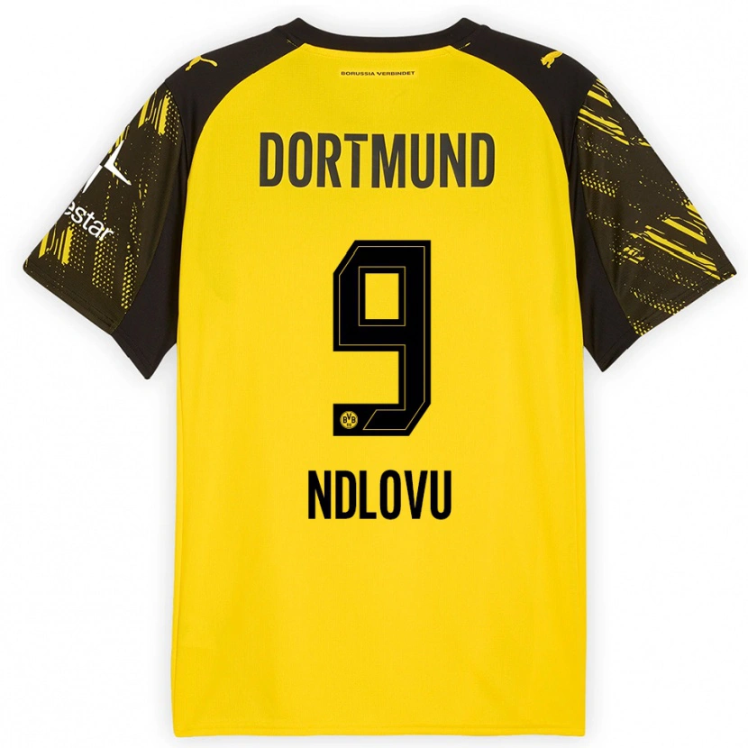 Danxen Niño Camiseta Desmond Ndlovu #9 Amarillo Negro 1ª Equipación 2025/26 La Camisa