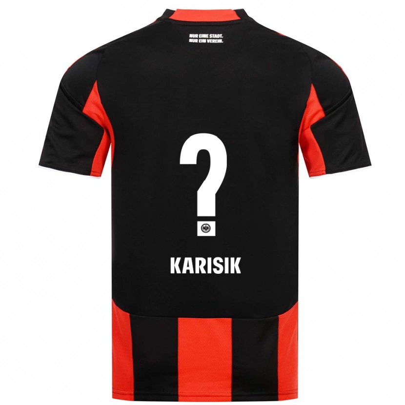 Danxen Niño Camiseta Harun Karisik #0 Negro Rojo 1ª Equipación 2025/26 La Camisa