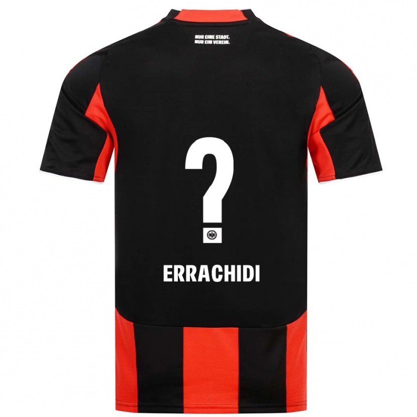 Danxen Niño Camiseta Youness Errachidi #0 Negro Rojo 1ª Equipación 2025/26 La Camisa