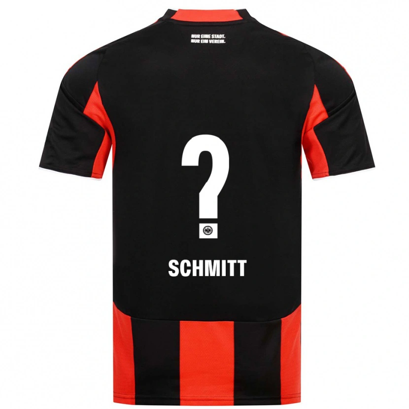 Danxen Niño Camiseta Jonathan Schmitt #0 Negro Rojo 1ª Equipación 2025/26 La Camisa