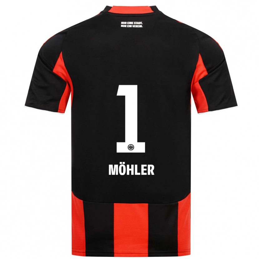 Danxen Niño Camiseta Emil Möhler #1 Negro Rojo 1ª Equipación 2025/26 La Camisa