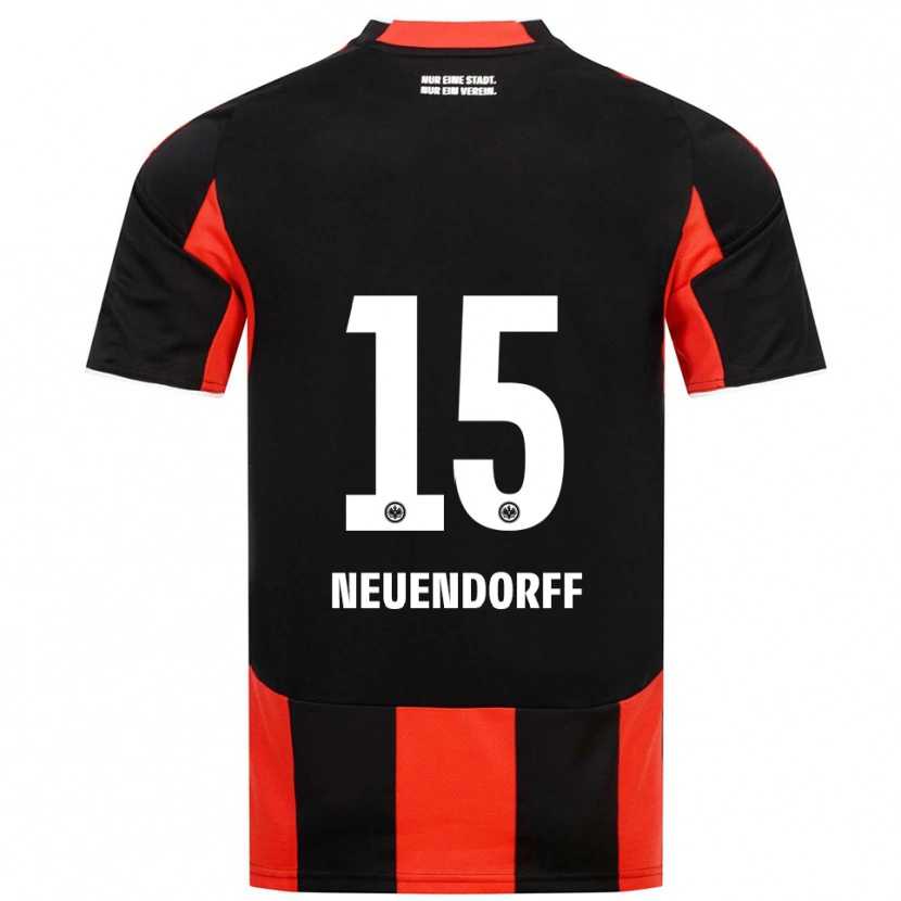 Danxen Niño Camiseta Nilo Neuendorff #15 Negro Rojo 1ª Equipación 2025/26 La Camisa