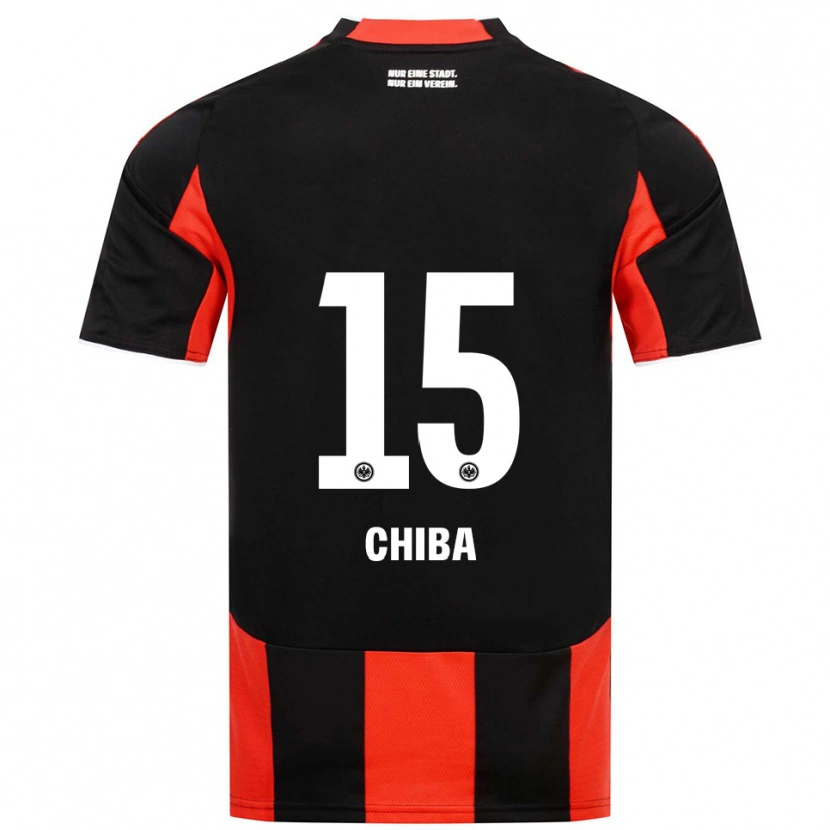 Danxen Niño Camiseta Remina Chiba #15 Negro Rojo 1ª Equipación 2025/26 La Camisa