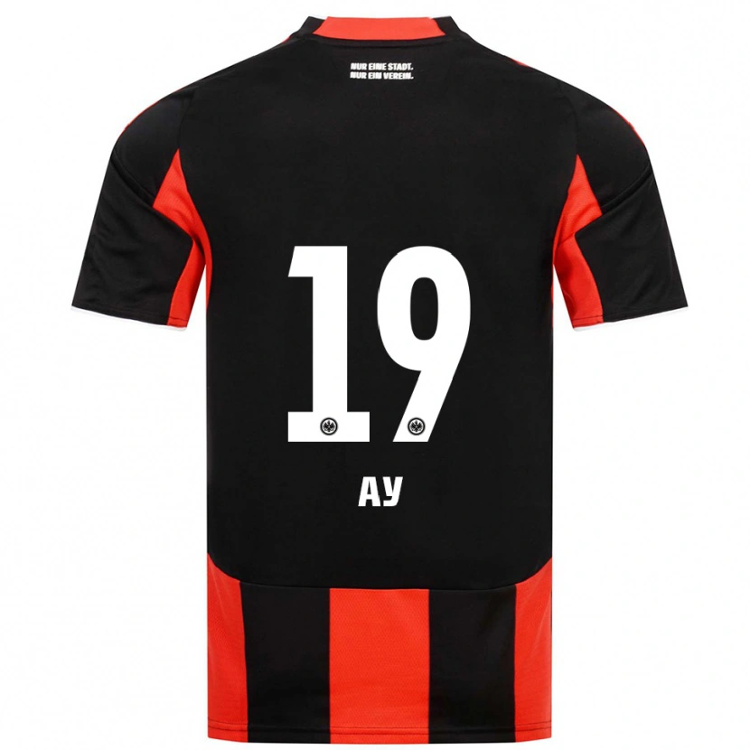 Danxen Niño Camiseta Pusat Ay #19 Negro Rojo 1ª Equipación 2025/26 La Camisa