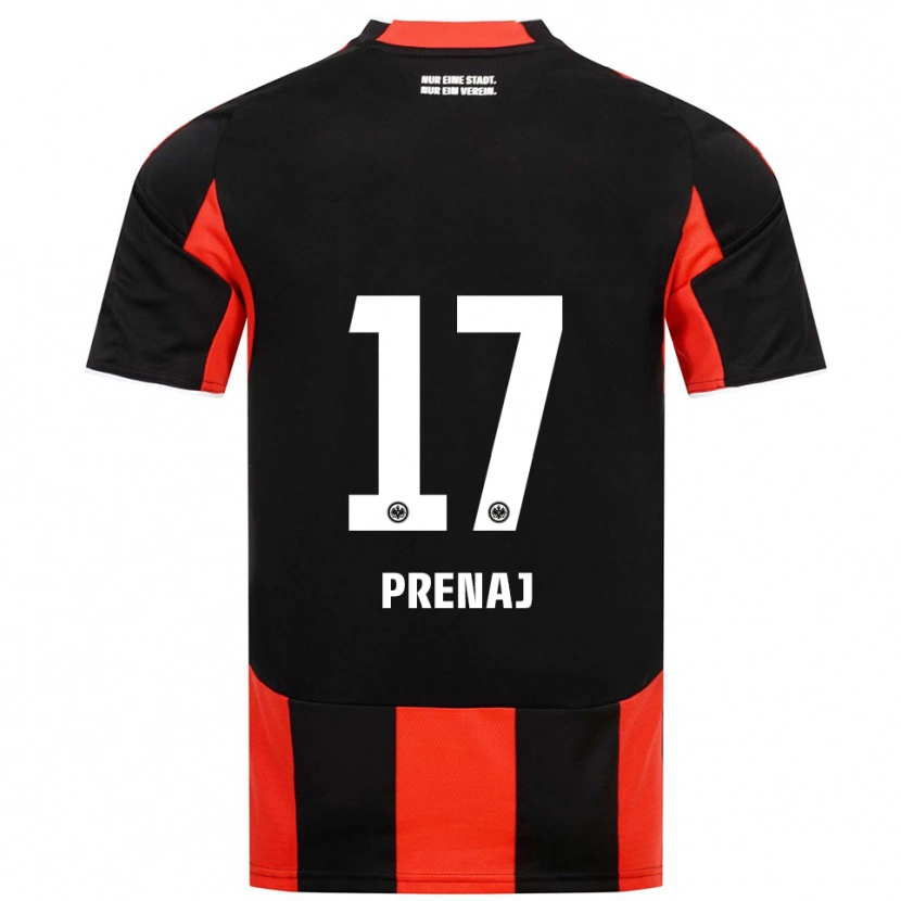 Danxen Niño Camiseta Christian Prenaj #17 Negro Rojo 1ª Equipación 2025/26 La Camisa