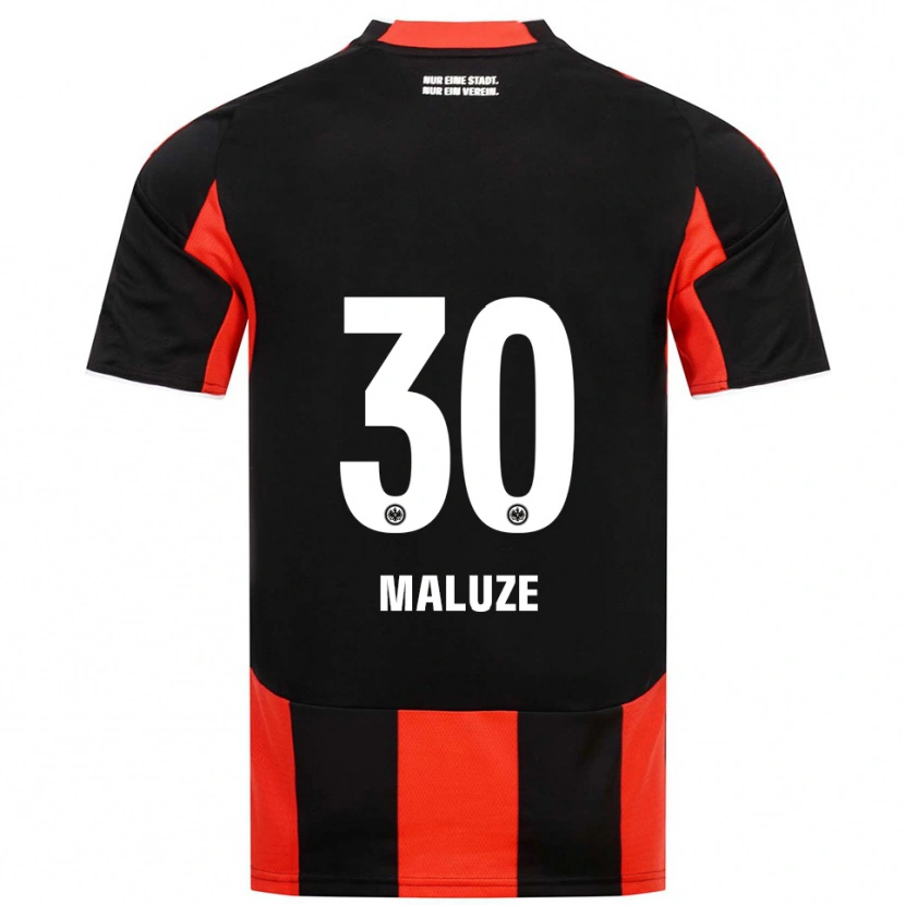 Danxen Niño Camiseta Jeremiaha Maluze #30 Negro Rojo 1ª Equipación 2025/26 La Camisa