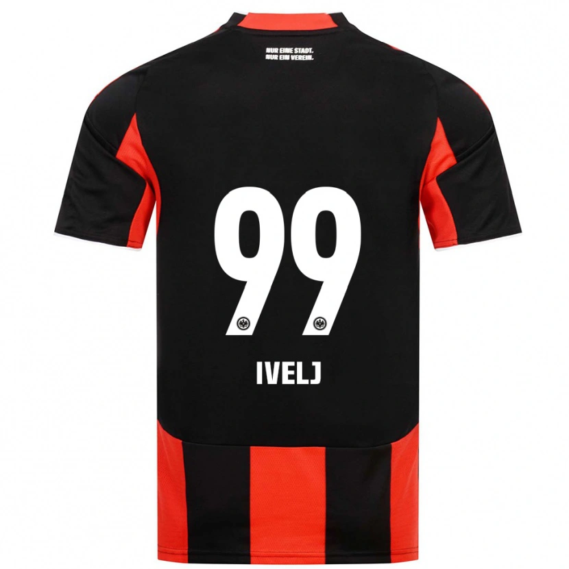 Danxen Niño Camiseta Noemi Ivelj #99 Negro Rojo 1ª Equipación 2025/26 La Camisa