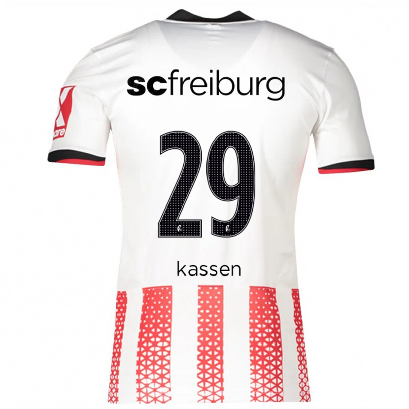 Danxen Niño Camiseta Julia Kassen #29 Blanco Rojo 1ª Equipación 2025/26 La Camisa