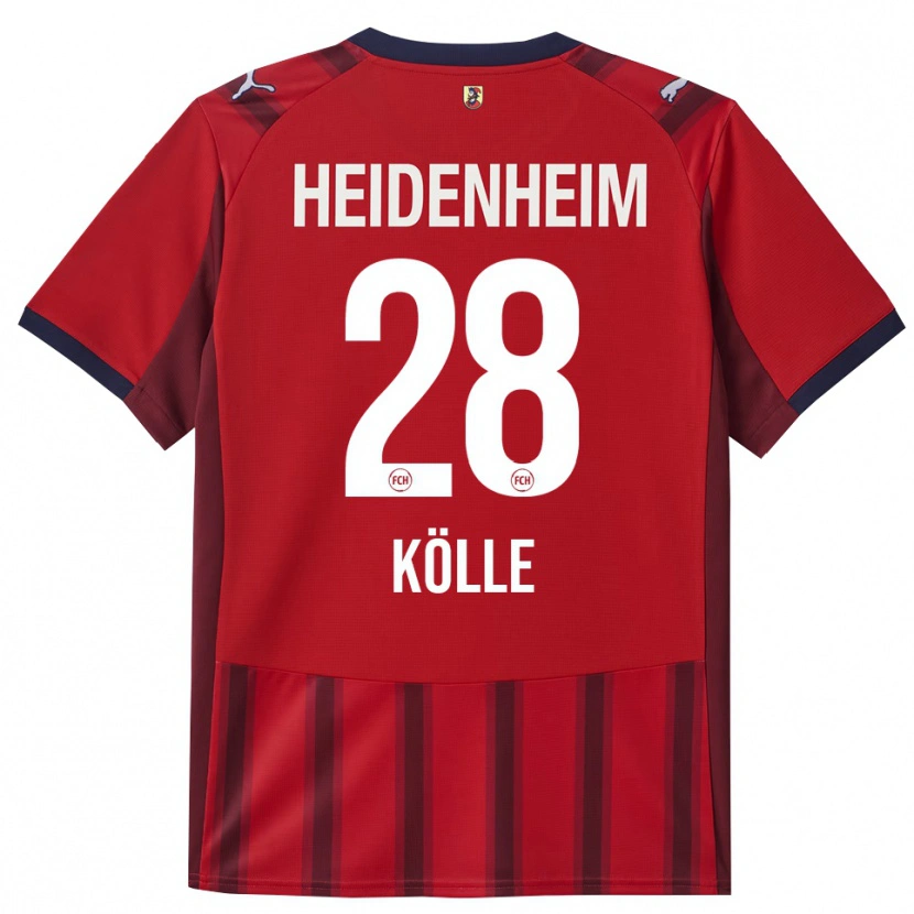 Danxen Niño Camiseta Adam Kölle #28 Rojo Marino 1ª Equipación 2025/26 La Camisa