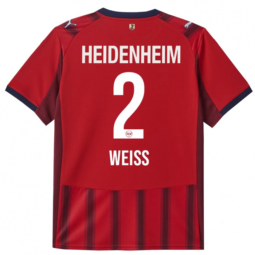 Danxen Niño Camiseta Philipp Weiß #2 Rojo Marino 1ª Equipación 2025/26 La Camisa