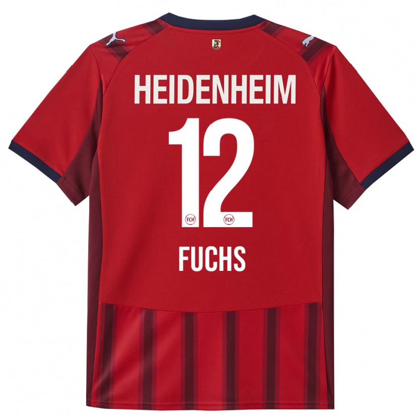 Danxen Niño Camiseta Celine Fuchs #12 Rojo Marino 1ª Equipación 2025/26 La Camisa