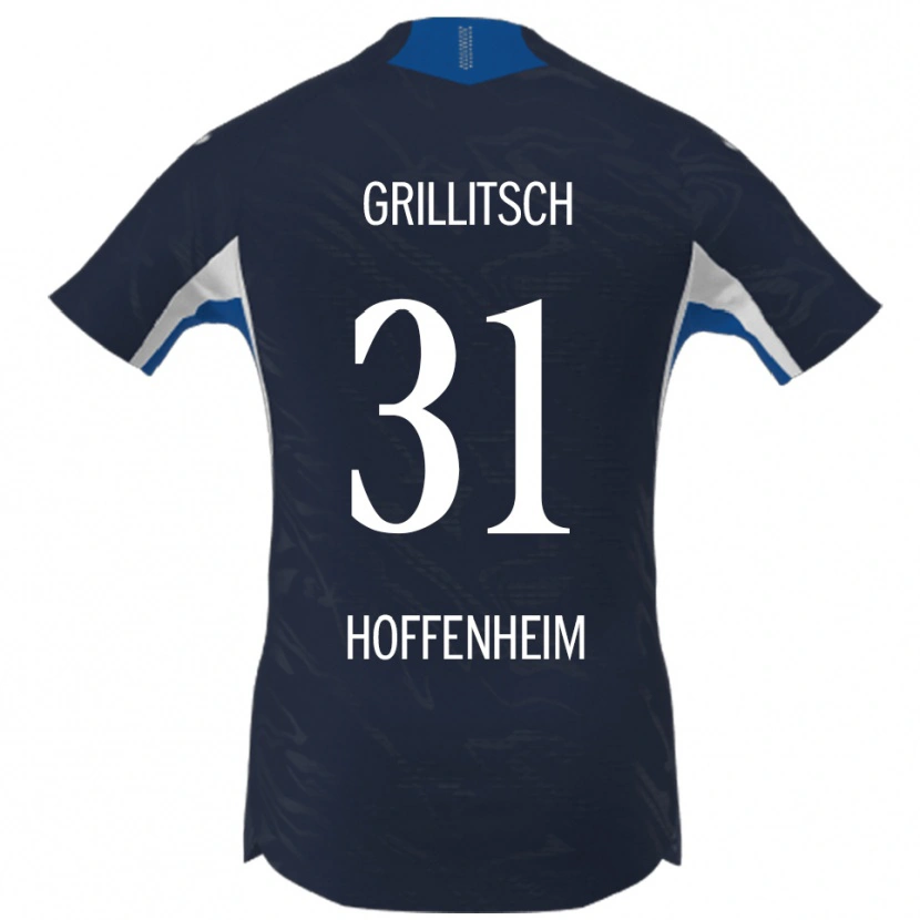 Danxen Niño Camiseta Florian Grillitsch #31 Marino Blanco 1ª Equipación 2025/26 La Camisa