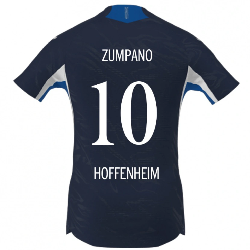 Danxen Niño Camiseta Nevio Zumpano #10 Marino Blanco 1ª Equipación 2025/26 La Camisa