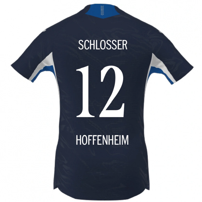 Danxen Niño Camiseta Nils Schlosser #12 Marino Blanco 1ª Equipación 2025/26 La Camisa