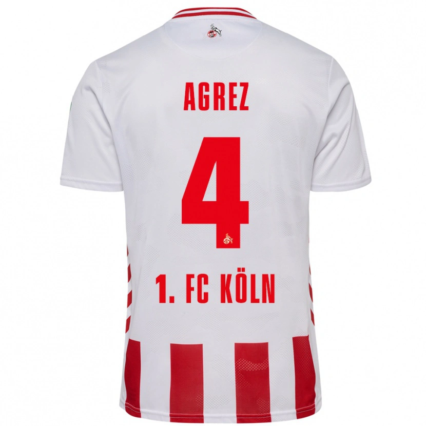 Danxen Niño Camiseta Sara Agrež #4 Blanco Rojo 1ª Equipación 2025/26 La Camisa