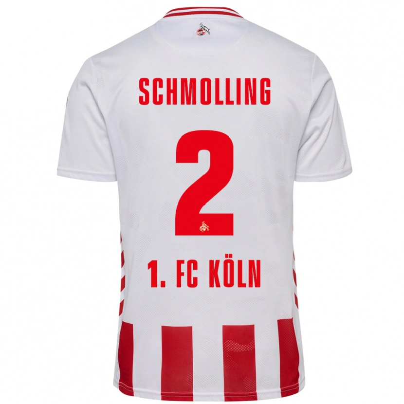 Danxen Niño Camiseta Viktor Schmolling #2 Blanco Rojo 1ª Equipación 2025/26 La Camisa