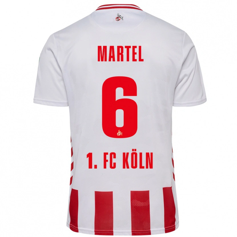 Danxen Niño Camiseta Eric Martel #6 Blanco Rojo 1ª Equipación 2025/26 La Camisa