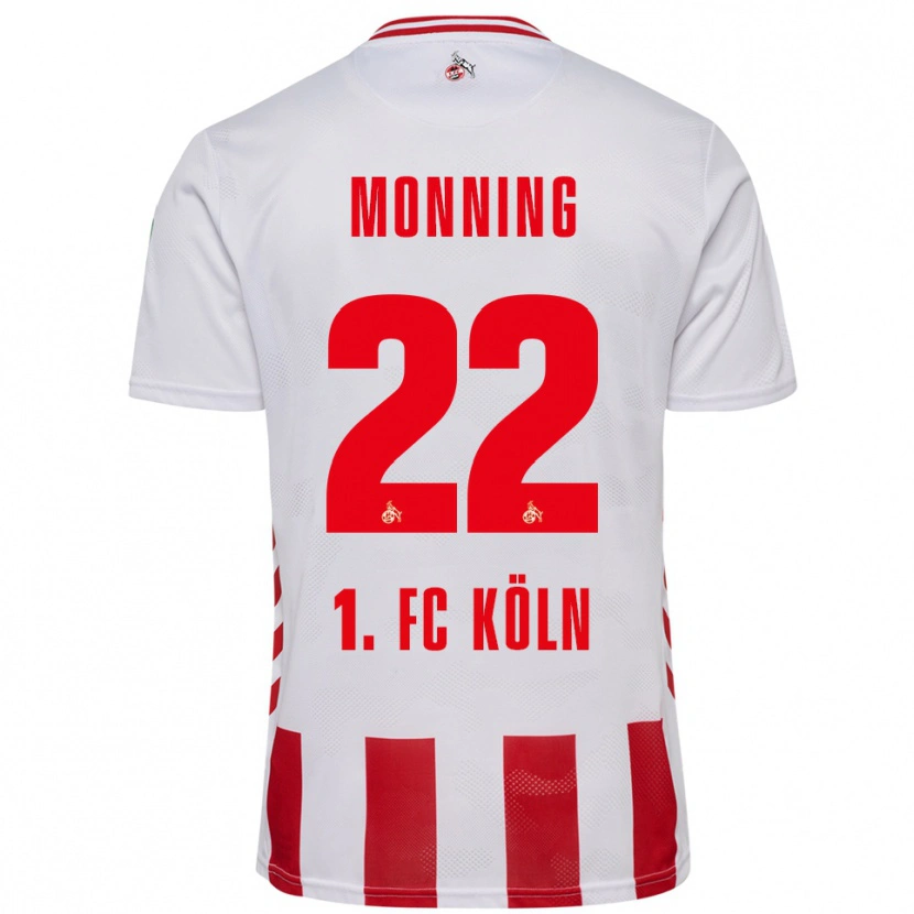 Danxen Niño Camiseta Marlon Monning #22 Blanco Rojo 1ª Equipación 2025/26 La Camisa