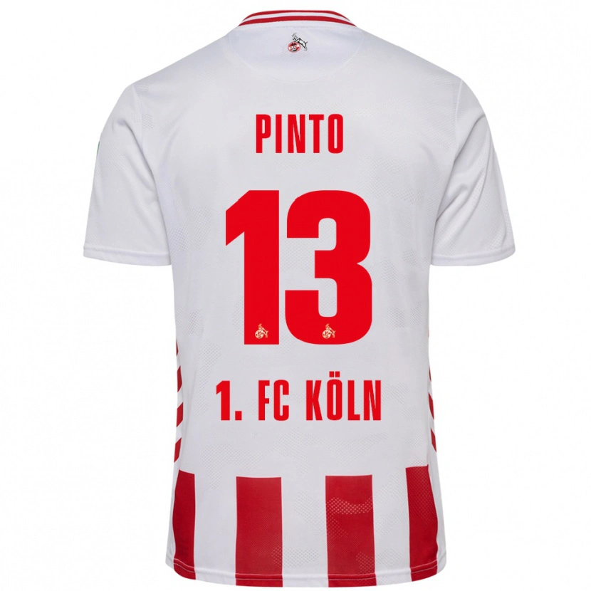 Danxen Niño Camiseta João Pinto #13 Blanco Rojo 1ª Equipación 2025/26 La Camisa