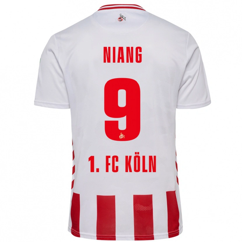 Danxen Niño Camiseta Youssoupha Niang #9 Blanco Rojo 1ª Equipación 2025/26 La Camisa